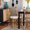 Baxton Studio Kim Modern Bohemian White Fabric and Natural Brown Rattan Dining Chair 224-12835-ZORO - alternate 1